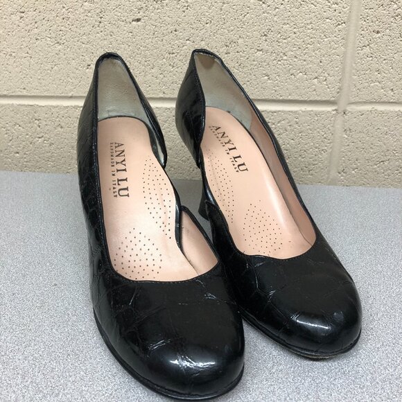 Anyi Lu Black Heels Size 39** - Picture 1 of 8